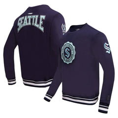 NHL Seattle Kraken Pro Standard Crest Emblem Pullover Sweatshirt - Deep Sea Blue