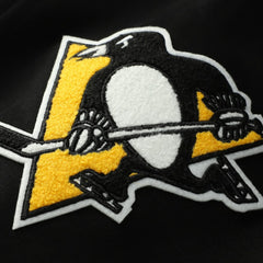 NHL Pittsburgh Penguins Pro Standard Classic Chenille Full-Zip Hoodie Jacket - Black