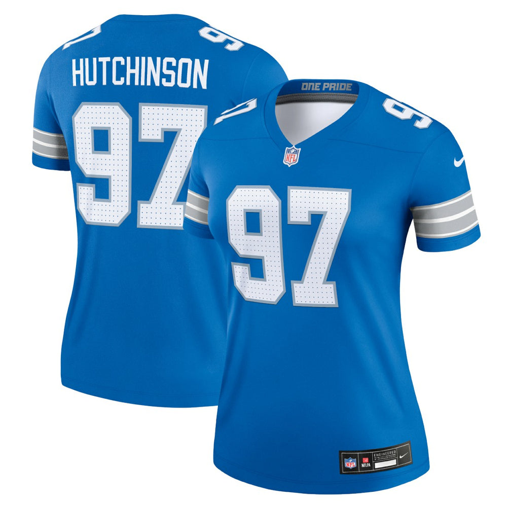 Aidan Hutchinson Detroit Lions Women's Legend Player Performance Top Blue