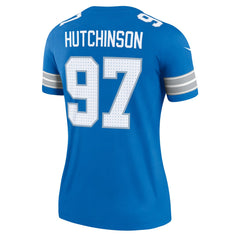 Aidan Hutchinson Detroit Lions Women's Legend Player Performance Top Blue