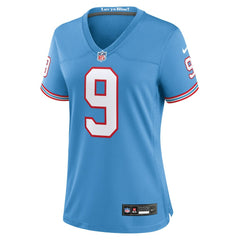 NFL Steve McNair Tennessee Titans Women's Oilers Throwback Retired Player Game Jersey - Light Blue