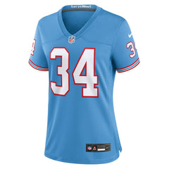 NFL Earl Campbell Tennessee Titans Women's Oilers Throwback Retired Player Game Jersey - Light Blue