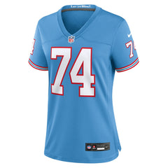 NFL Bruce Matthews Tennessee Titans Women's Oilers Throwback Retired Player Game Jersey - Light Blue