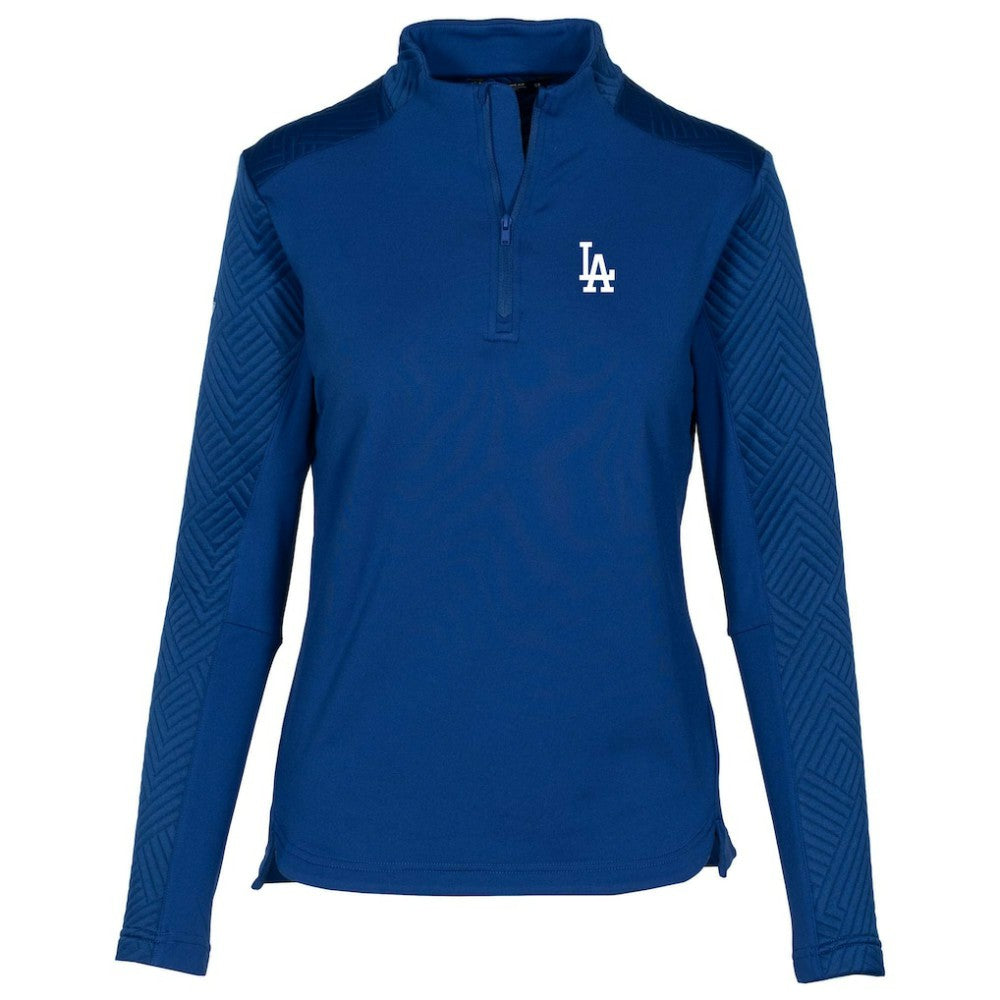 Los Angeles Dodgers Levelwear Women's Daybreak Insignia 2.0 Quarter-Zip Pullover Top - Royal Pullover