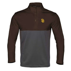 San Diego Padres Levelwear Pursue Insignia 2.0 Quarter-Zip Pullover Top - Brown/Charcoal Pullover