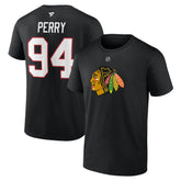 NHL Corey Perry Chicago Blackhawks Fanatics Authentic Stack Name & Number T-Shirt - Black