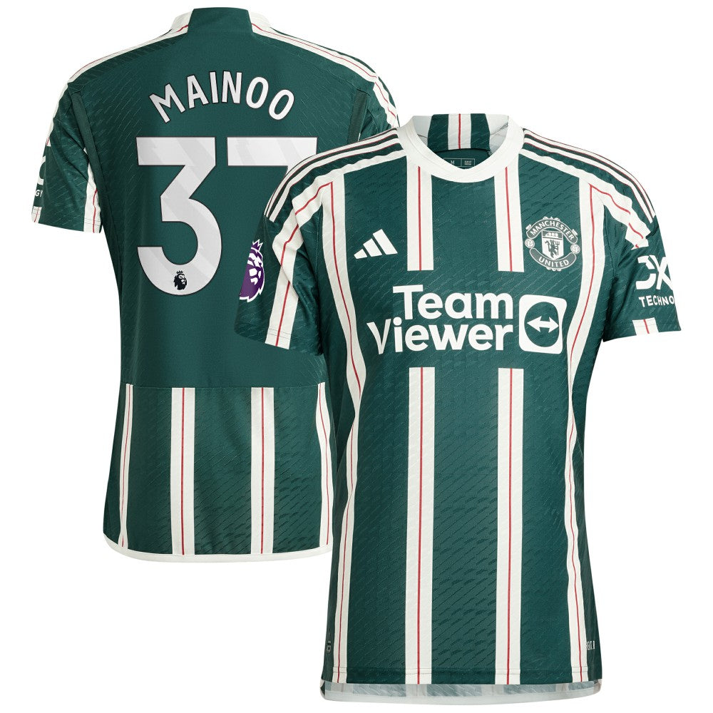 Kobbie Mainoo Manchester United 2023/24 Away Player Jersey Green sale