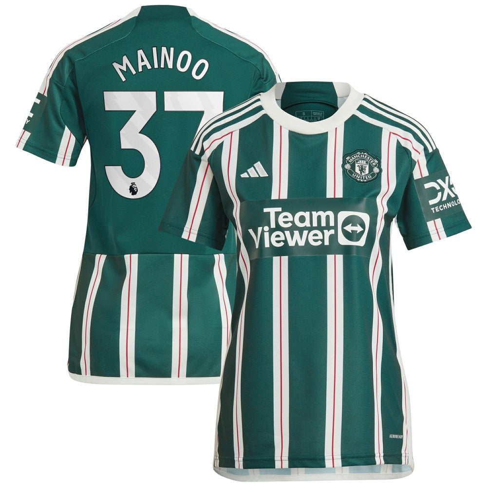 Kobbie Mainoo Manchester United Women's 2023/24 Away Replica Player Jersey Green