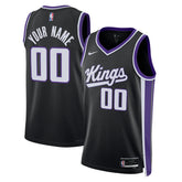 NBA Sacramento Kings Unisex Swingman Custom Jersey - Icon Edition - Black