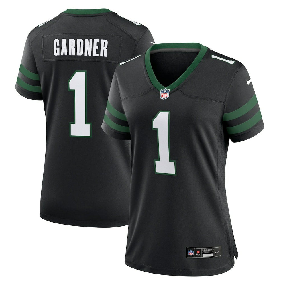 NFL Ahmad Sauce Gardner New York Jets Women's Alternate Game Jersey - Legacy Black