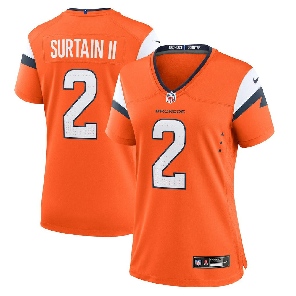 NFL Patrick Surtain II Denver Broncos Women's Mile High Collection Game Jersey - Orange