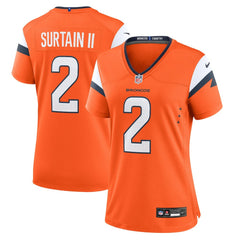 NFL Patrick Surtain II Denver Broncos Women's Mile High Collection Game Jersey - Orange