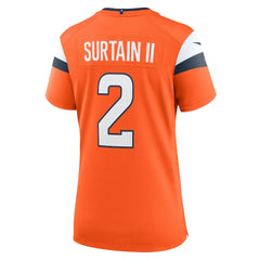 NFL Patrick Surtain II Denver Broncos Women's Mile High Collection Game Jersey - Orange