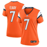 NFL John Elway Denver Broncos Women's Mile High Collection Retired Player Game Jersey - Orange