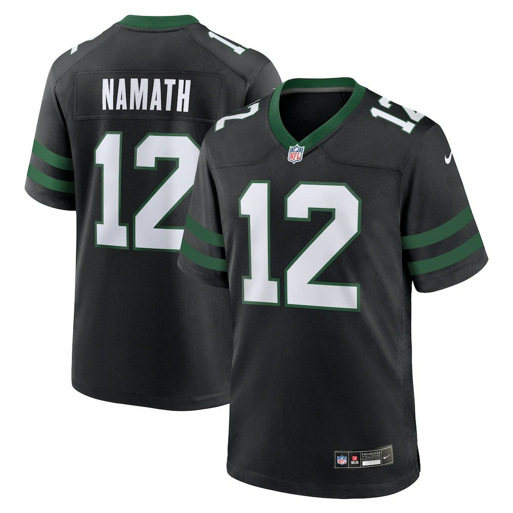 NFL Joe Namath New York Jets Alternate Retired Player Game Jersey - Legacy Black