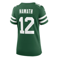 NFL Joe Namath New York Jets Women's Retired Player Game Jersey - Legacy Green