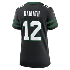 NFL Joe Namath New York Jets Women's Retired Player Alternate Game Jersey - Legacy Black