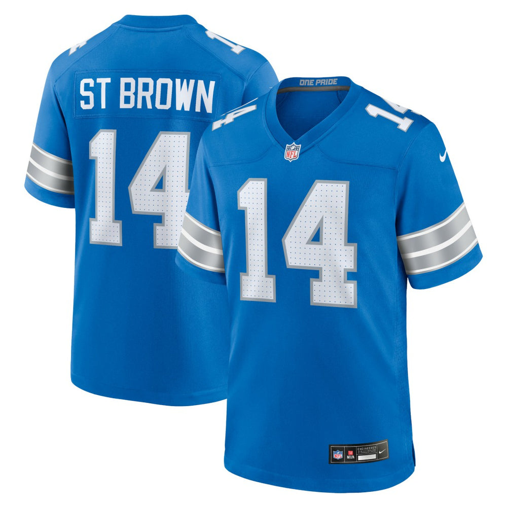 Amon-Ra St. Brown Detroit Lions Game Jersey Blue