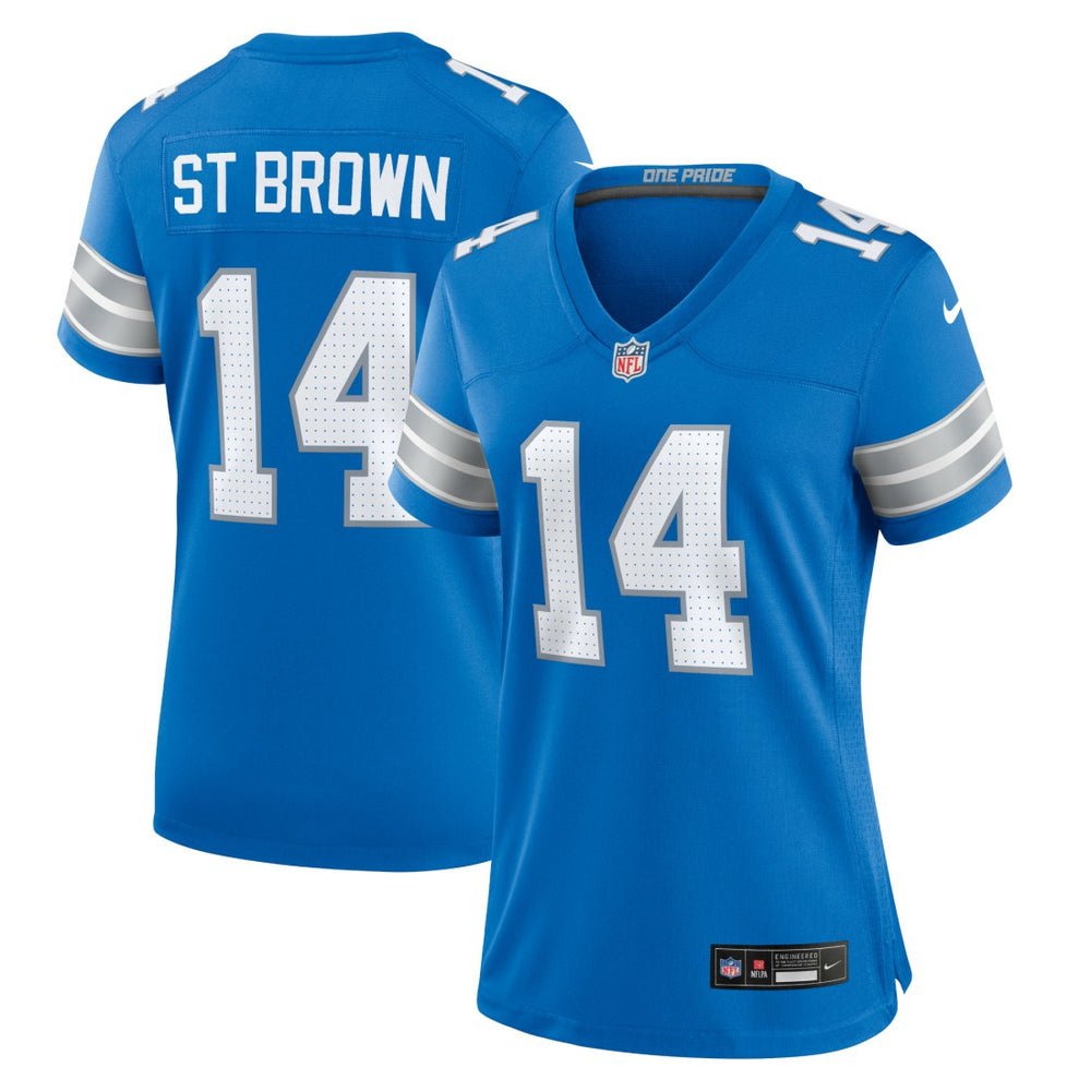 NFL Amon-Ra St. Brown Detroit Lions Women's Team Game Jersey - Blue