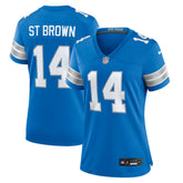 Amon-Ra St. Brown Detroit Lions Women's Team Game Jersey Blue