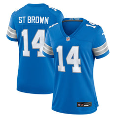 NFL Amon-Ra St. Brown Detroit Lions Women's Team Game Jersey - Blue