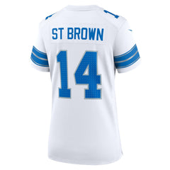NFL Amon-Ra St. Brown Detroit Lions Women's White Game Jersey - White