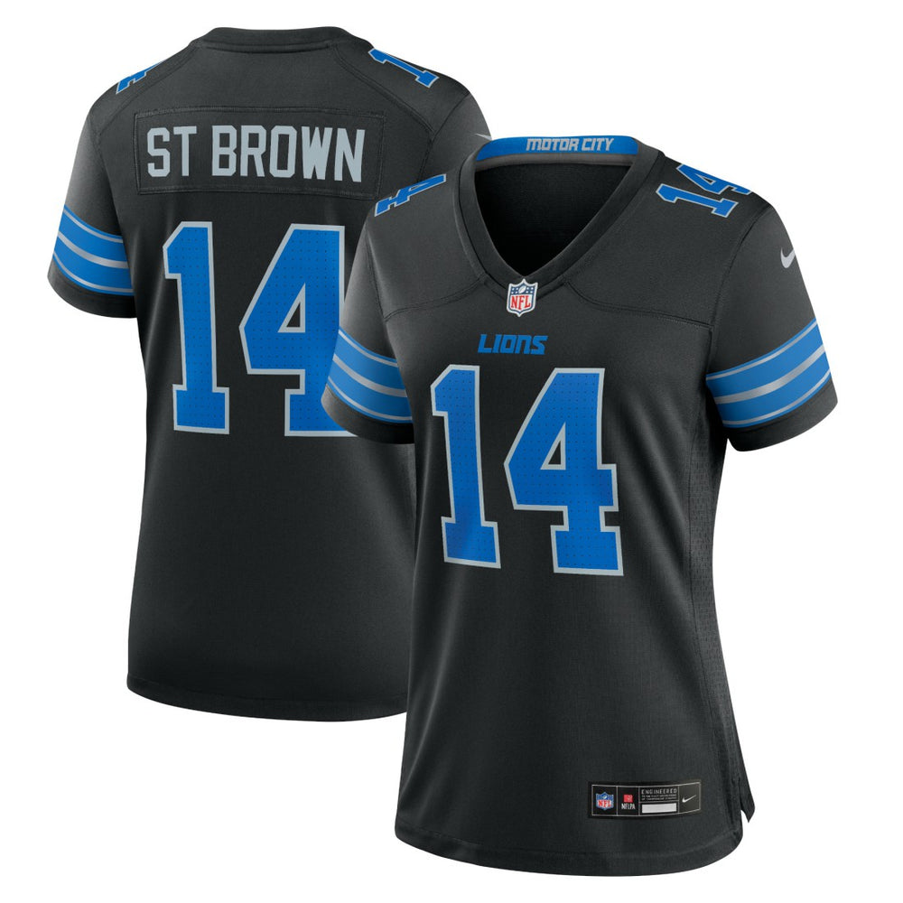 NFL Amon-Ra St. Brown Detroit Lions Women's 2nd Alternate Game Jersey - Black