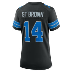 NFL Amon-Ra St. Brown Detroit Lions Women's 2nd Alternate Game Jersey - Black