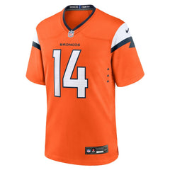 NFL Courtland Sutton Denver Broncos Mile High Collection Game Jersey - Orange