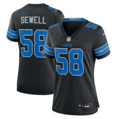 NFL Penei Sewell Detroit Lions Women's 2nd Alternate Game Jersey - Black