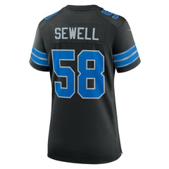 NFL Penei Sewell Detroit Lions Women's 2nd Alternate Game Jersey - Black