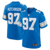Aidan Hutchinson Detroit Lions Game Jersey Blue