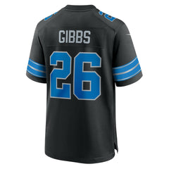 NFL Jahmyr Gibbs Detroit Lions 2nd Alternate Game Jersey - Black