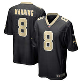 NFL Archie Manning New Orleans Saints Retired Player Game Jersey - Black
