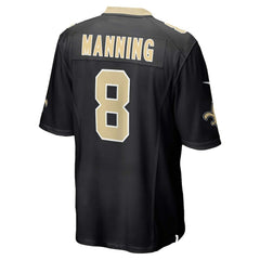 NFL Archie Manning New Orleans Saints Retired Player Game Jersey - Black