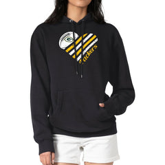 Green Bay Packers G-III 4Her by Carl Banks Women's Heart Graphic Fleece Pullover Hoodie Black