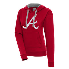 Atlanta Braves Antigua Women's Victory Pullover Hoodie - Red Hoodies