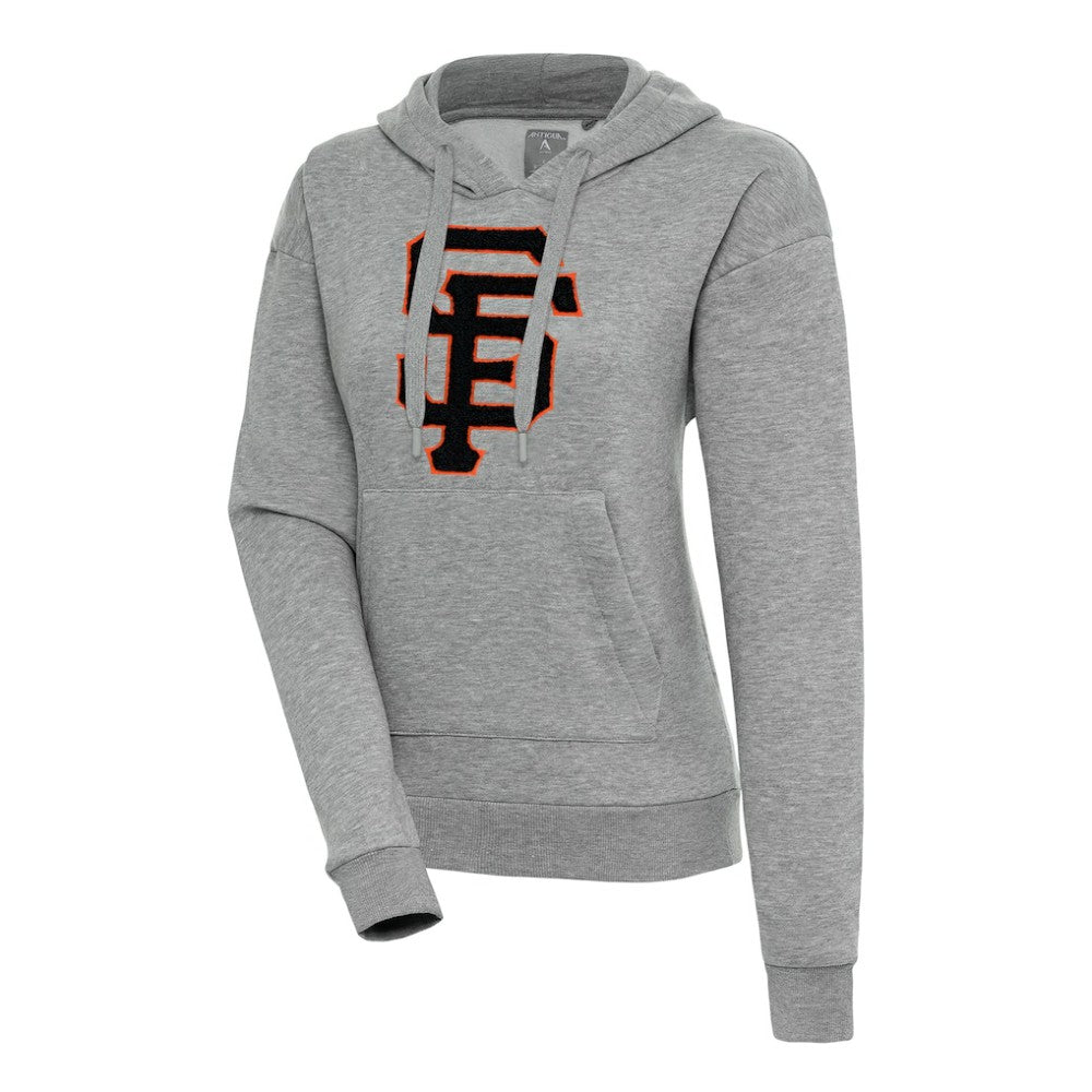 San Francisco Giants Antigua Women's Victory Pullover Hoodie - Heather Gray Hoodies