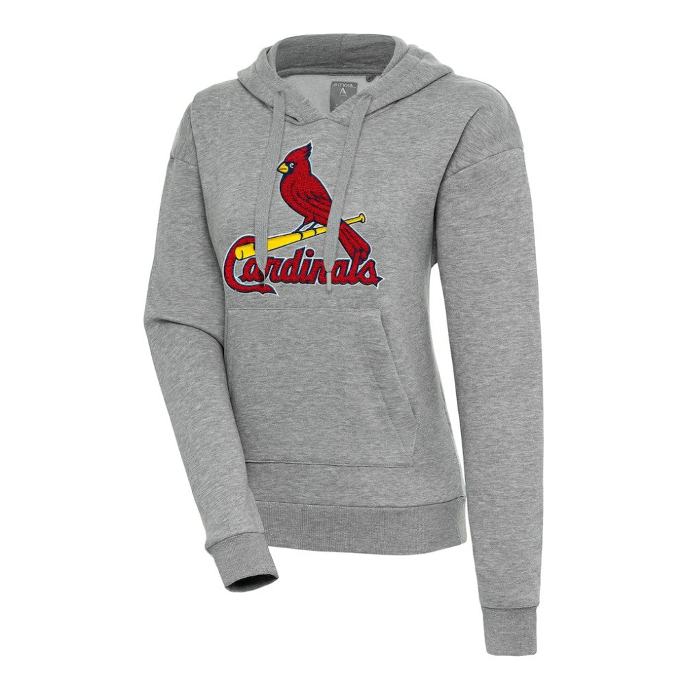 St. Louis Cardinals Antigua Women's Victory Pullover Hoodie - Heather Gray Hoodies