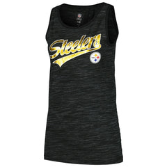 Pittsburgh Steelers New Era Women's Space Dye Active Tank Top Black