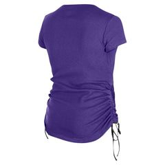 Baltimore Ravens New Era Women's Ruched Side T-Shirt Purple