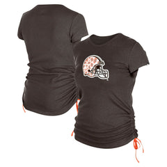 Cleveland Browns New Era Women's Ruched Side T-Shirt Brown