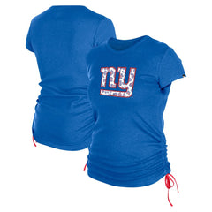New York Giants New Era Women's Ruched Side T-Shirt Royal