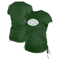 New York Jets New Era Women's Ruched Side T-Shirt Green