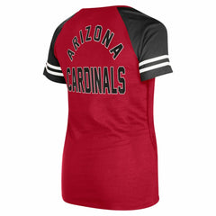 Arizona Cardinals New Era Women's Lace-Up Raglan T-Shirt Cardinal