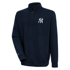 New York Yankees Antigua Victory Quarter-Zip Pullover Top - Navy Pullover