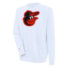 Baltimore Orioles Antigua Victory Pullover Sweatshirt - White Pullover