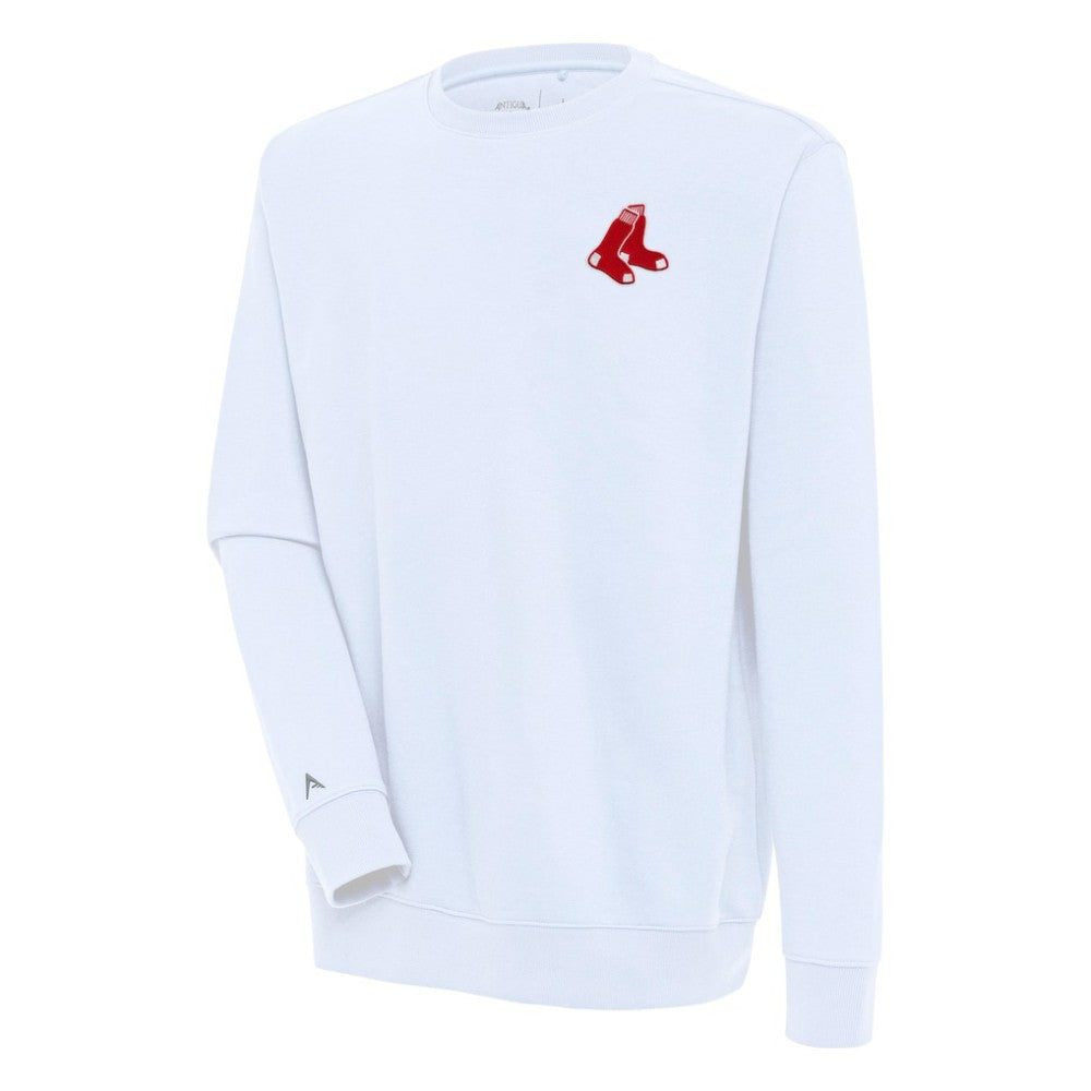 Boston Red Sox Antigua Victory Pullover Sweatshirt - White Pullover