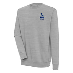 Los Angeles Dodgers Antigua Victory Pullover Sweatshirt - Heather Gray Pullover