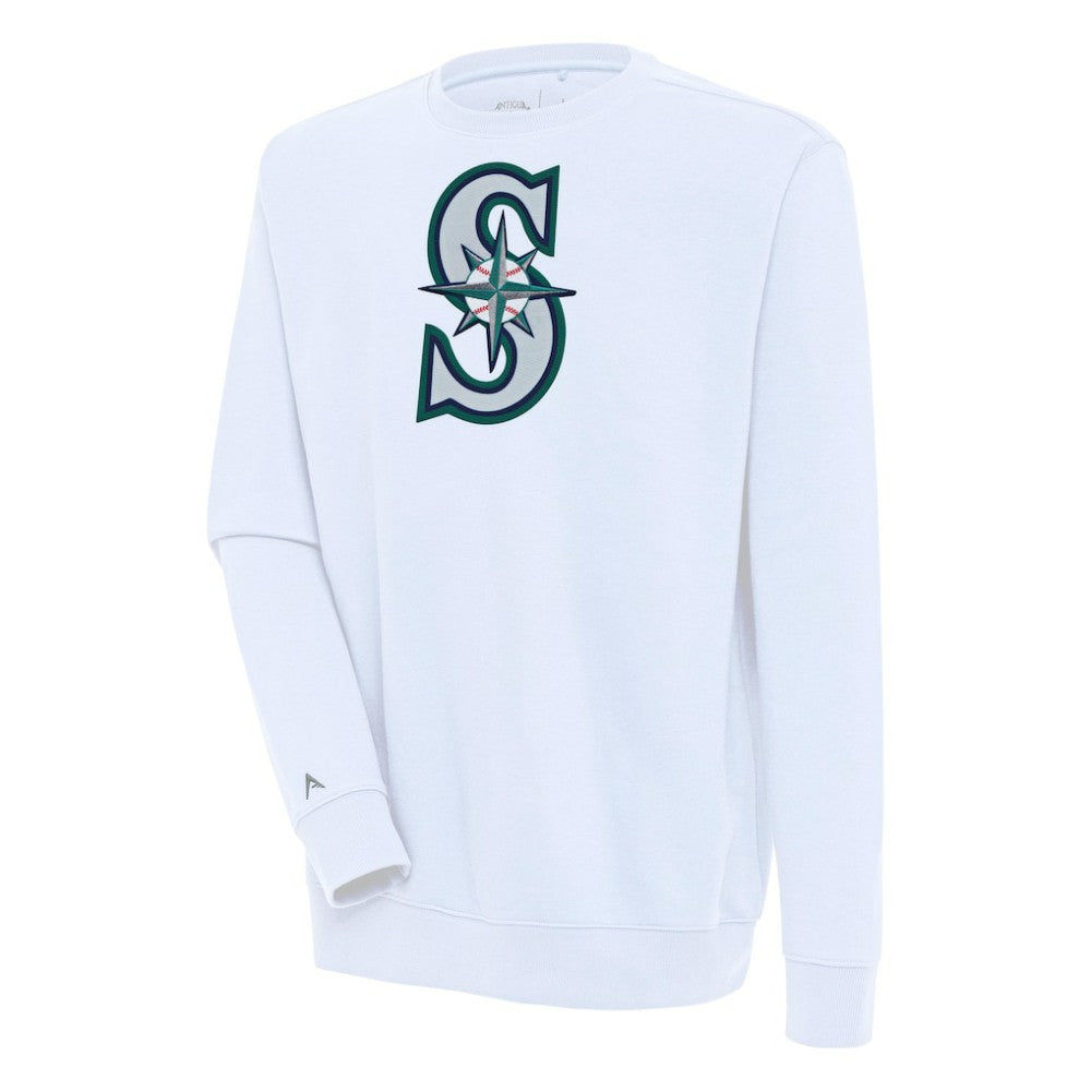 Seattle Mariners Antigua Victory Pullover Sweatshirt - White Pullover